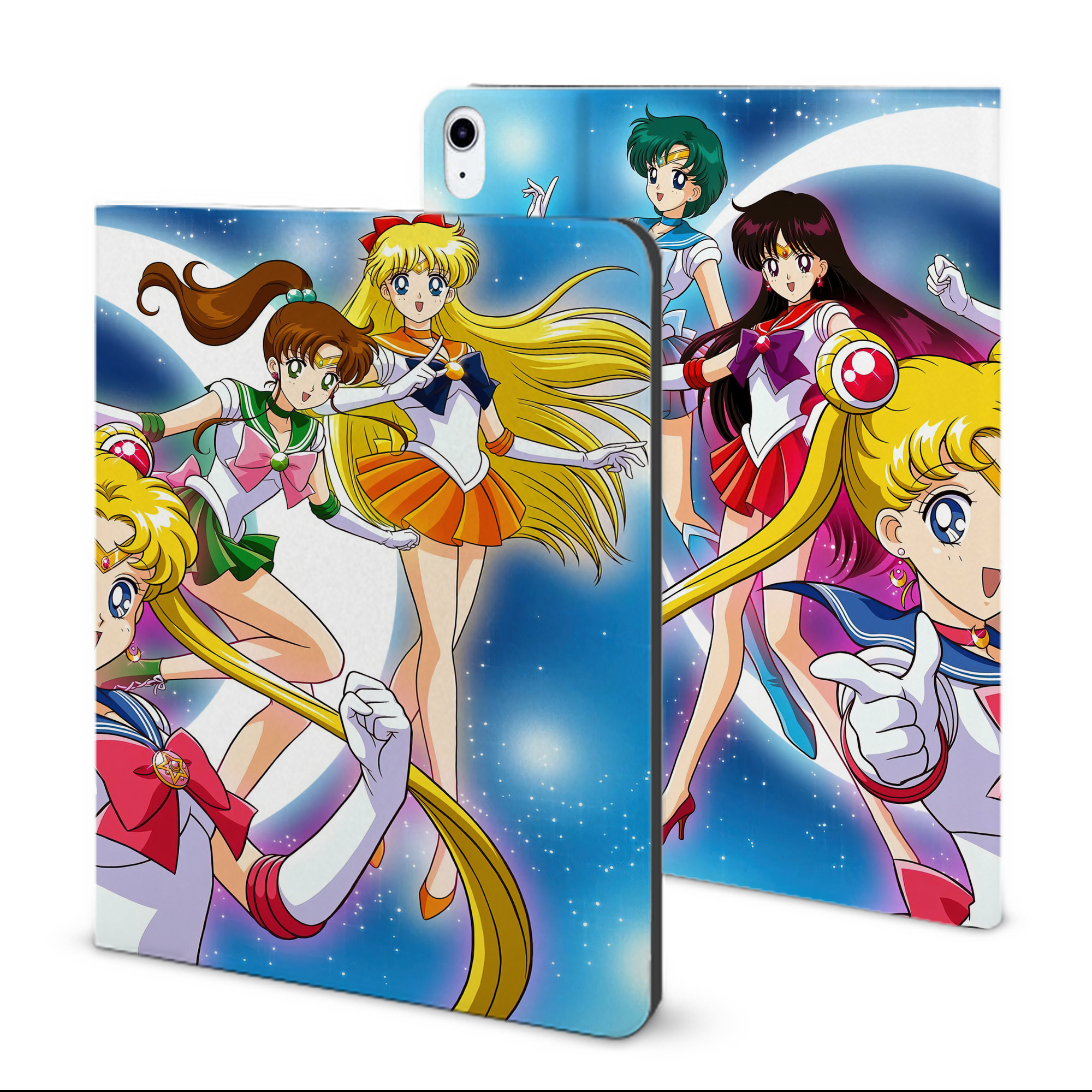 （画像用） 美少女戦士セーラームーン Sailor Moon IPad ケース ブック型 PUレザー TPU 耐衝撃 軽量 薄型 ペン収納なし 全面保護 IPad 各モデル対応